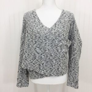 1. State Boucle Knit Wrap Top Soft Ecru